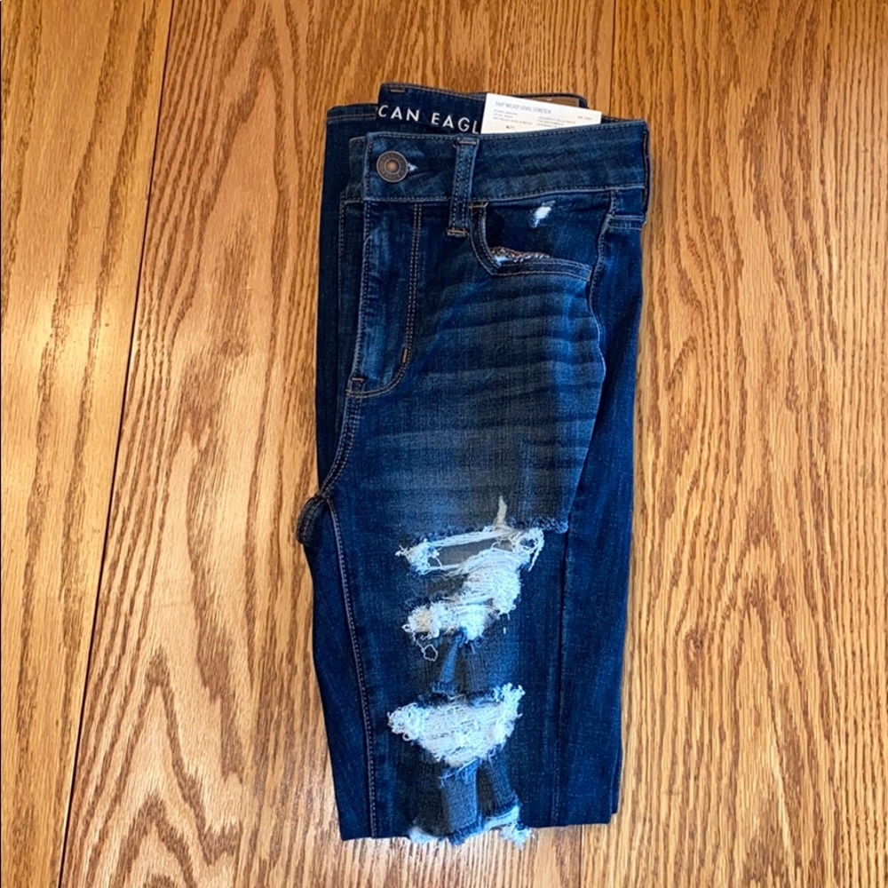 American Eagle High-Rise Ripped Skinny Jeggings
